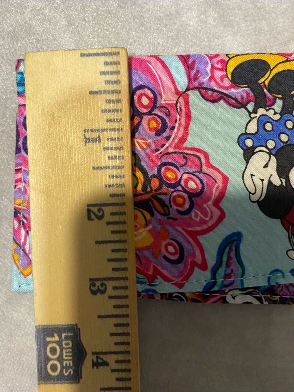Disney Vera Bradley Checkbook Cover Mickey's Colorful Garden Print Minnie Mouse - Picture 5 of 7